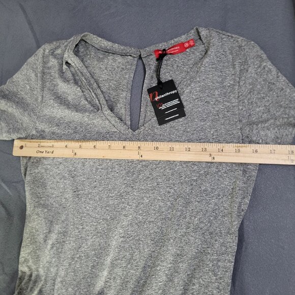 N: PHILANTHROPY Women's SZ XS Distressed Gray Breeze Romper NWT - Picture 12 of 12